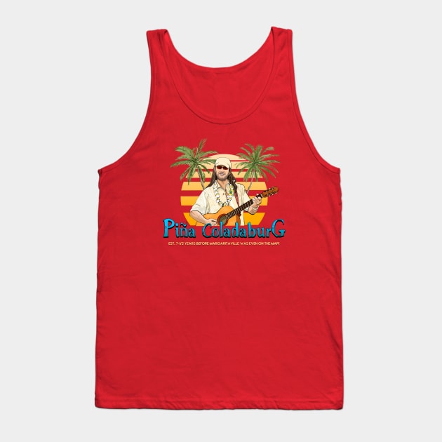 Coconut Pete's Pina Coladaburg Tank Top by FanboyMuseum